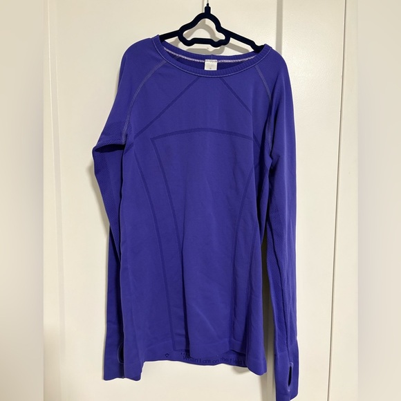 Ivivva‎ by Lululemon Purple Fly Tech Long Sleeve Athletic Kid's Top Girl's 10 - Picture 1 of 7